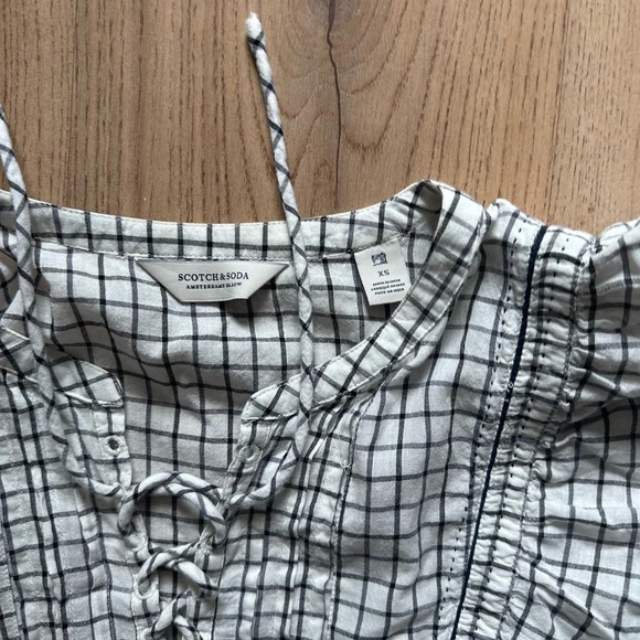 Scotch & Soda lace up blouse - Picture 2 of 3